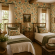 Load image into Gallery viewer, Vermeer Gardens Vintage Cottage Floral Peel and Stick and Traditional Wallpaper
