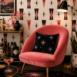 Load image into Gallery viewer, Pink Ladies Atomic Retro Pink and Black Peel and Stick and Traditional Wallpaper
