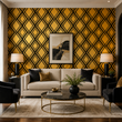 Load image into Gallery viewer, Carmello Art Deco Gold Glam Geometric Peel and Stick and Traditional Wallpaper
