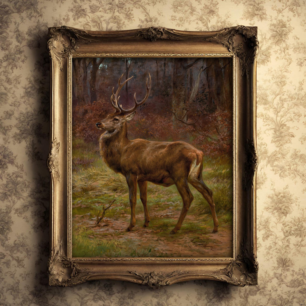 Stag in an Autumn Landscape, by Rosa Bonheur, circa 1800s