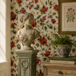 Load image into Gallery viewer, Roseland Close Red Floral Peel and Stick and Traditional Wallpaper
