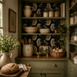 Load image into Gallery viewer, Gretta Dark and Moody Art Deco Floral Peel and Stick and Traditional Wallpaper
