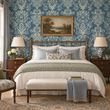 Load image into Gallery viewer, Caladonian Victorian Blue Damask Peel and Stick and Traditional Wallpaper
