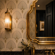 Load image into Gallery viewer, Arlene Gold Ornate Art Deco Peel and Stick and Traditional Wallpaper
