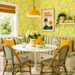 Load image into Gallery viewer, Lemon Squeeze Bold Retro Peel and Stick and Traditional Wallpaper
