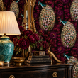 Load image into Gallery viewer, Basilica Mews Mystical Peacock Peel and Stick and Traditional Wallpaper
