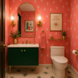 Load image into Gallery viewer, Rizzo Pink Retro Starburst Peel and Stick and Traditional Wallpaper
