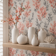 Load image into Gallery viewer, Coral Cove Botanical Tropical Watercolor Peel and Stick and Traditional Wallpaper
