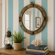 Load image into Gallery viewer, Natalie Blue Teal Striped Peel and Stick and Traditional Wallpaper

