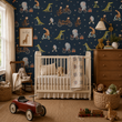Load image into Gallery viewer, Bradley Boulevard Cute Animal Peel and Stick and Traditional Wallpaper
