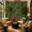 Load image into Gallery viewer, South Beach Geometric Tropical Peel and Stick and Traditional Wallpaper
