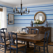 Load image into Gallery viewer, Myrtle Blue Striped Nautical Coastal Peel and Stick and Traditional Wallpaper
