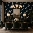 Load image into Gallery viewer, Outwich Street White Cranes Peel and Stick and Traditional Wallpaper
