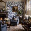 Load image into Gallery viewer, Wedgewood Walk Victorian Peacock Chinoiserie Peel and Stick and Traditional Wallpaper
