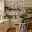Load image into Gallery viewer, Liza Mae Watercolor Botanical Floral  Peel and Stick and Traditional Wallpaper
