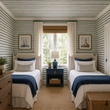 Load image into Gallery viewer, Mariner's Cove Teal and Brown Nautical Striped Peel and Stick and Traditional Wallpaper
