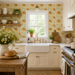 Load image into Gallery viewer, Albuhera Mews Cottage Floral Peel and Stick and Traditional Wallpaper

