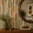 Load image into Gallery viewer, Wesley Vintage Mid Century Modern Peel and Stick and Traditional Wallpaper
