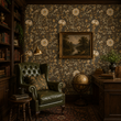 Load image into Gallery viewer, pickwick-elm-adelaide-street-wallpaper-traditional-library-leather-wingback-chair.jpg
