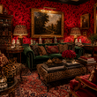Load image into Gallery viewer, Jezebel Moody Bed of Red Roses Peel and Stick and Traditional Wallpaper
