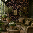 Load image into Gallery viewer, Kilda's Gardens Dark Floral Chintz Peel and Stick and Traditional Wallpaper
