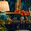 Load image into Gallery viewer, Vista Moody Tropical Palm Leaf Peel and Stick and Traditional Wallpaper
