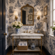 Load image into Gallery viewer, Albany Mews Victorian Landscape Toile Peel and Stick and Traditional Wallpaper
