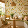 Load image into Gallery viewer, Brenda Gardens Whimsical Botanical Peel and Stick and Traditional Wallpaper
