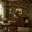 Load image into Gallery viewer, Defours Place Green and Burgundy Botanical Peel and Stick and Traditional Wallpaper
