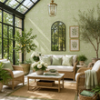 Load image into Gallery viewer, Arlette Green Botanical Victorian Peel and Stick and Traditional Wallpaper
