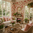 Load image into Gallery viewer, Aaliyah Avenue Pink Roses Peel and Stick and Traditional Wallpaper
