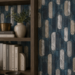 Load image into Gallery viewer, Vincennes Estate Silver and Blue Modern Geometric Peel and Stick and Traditional Wallpaper
