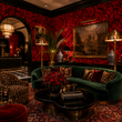 Load image into Gallery viewer, Jezebel Moody Bed of Red Roses Peel and Stick and Traditional Wallpaper
