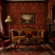 Load image into Gallery viewer, Blenheim Terrace Victorian Damask Peel and Stick and Traditional Wallpaper
