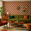 Load image into Gallery viewer, Dottie Retro Mid-Century Modern Bold Retro Peel and Stick and Traditional Wallpaper
