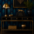 Load image into Gallery viewer, Whittington Avenue Peacock Art Deco Peel and Stick and Traditional Wallpaper
