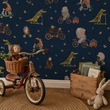 Load image into Gallery viewer, Bradley Boulevard Cute Animal Peel and Stick and Traditional Wallpaper
