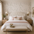 Load image into Gallery viewer, Anstey Road Pink and Green Botanical Peel and Stick and Traditional Wallpaper
