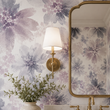 Load image into Gallery viewer, Sabine Purple Abstract Floral Watercolor Peel and Stick and Traditional Wallpaper
