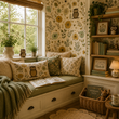 Load image into Gallery viewer, Hoot Owls in the Woods Botanical Peel and Stick and Traditional Wallpaper
