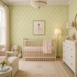 Load image into Gallery viewer, Bennington Street Green Victorian Damask Peel and Stick and Traditional Wallpaper

