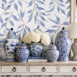 Load image into Gallery viewer, Pleydell Court Blue Botanical Peel and Stick and Traditional Wallpaper
