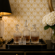 Load image into Gallery viewer, Astel Avenue Gold Art Deco Peel and Stick and Traditional Wallpaper
