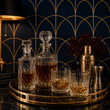 Load image into Gallery viewer, Tyning End Blue and Gold Art Deco Peel and Stick and Traditional Wallpaper
