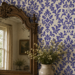 Load image into Gallery viewer, Victorian Cottage Blue Botanical Peel and Stick and Traditional Wallpaper
