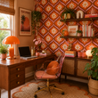 Load image into Gallery viewer, Bernadete Boulevard Orange Retro Peel and Stick and Traditional Wallpaper
