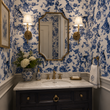 Load image into Gallery viewer, Cobalt Mews Cobalt Blue Toile Cats Peel and Stick and Traditional Wallpaper
