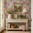 Load image into Gallery viewer, Lillian Lane Pink Floral Peel and Stick and Traditional Wallpaper
