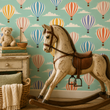 Load image into Gallery viewer, Wells Rise Way Hot Air Balloon Peel and Stick and Traditional Wallpaper
