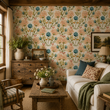 Load image into Gallery viewer, Vermeer Gardens Vintage Cottage Floral Peel and Stick and Traditional Wallpaper
